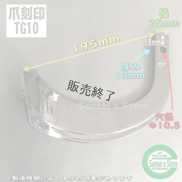 画像2: ヤンマー 耕うん機 サイド 耕耘爪26本組   (2)