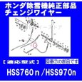 画像2: ホンダ 除雪機 HS660,HS870,HS970用  チェンジワイヤー  (2)