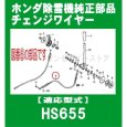 画像2: ホンダ 除雪機 SB655(1000424〜)用 チェンジワイヤー   (2)