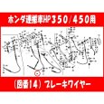 画像2: ホンダ 運搬車   HP350/450 (P)用 ブレーキワイヤー  (2)