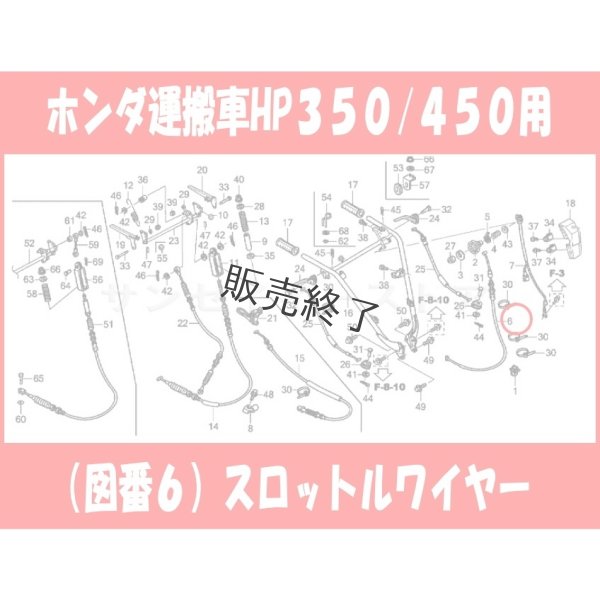 画像1: 【販売終了】ホンダ 運搬車   HP350/450 (P以外)用 スロットルワイヤー  (1)