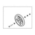 画像5: オーレック ウイングモア用 鉄製 左 前輪ASSY (補助 車輪 タイヤ)  (5)