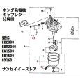 画像2: ホンダ発電機 キャブレターAssy. EB2300,EBR2300 EM1500,EB1500 GX160 用 ※キャブ号機をご確認下さい。  (2)