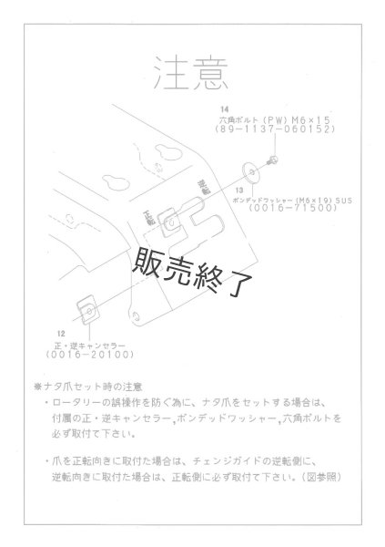 画像5: 【欠品中：次回発送5/17以降〜】 オーレック純正  ミニ耕うん機  ナタ爪交換セット  (5)