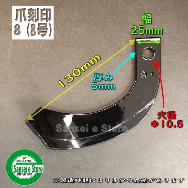 画像1: 東亜重工製 ナタ爪「8号標準」単品 (1)