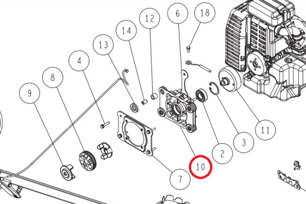 画像5: オーレック 純正 スパイダーモア用  クラッチドラムケースとベアリングのセット  アナサークリップ付  (5)