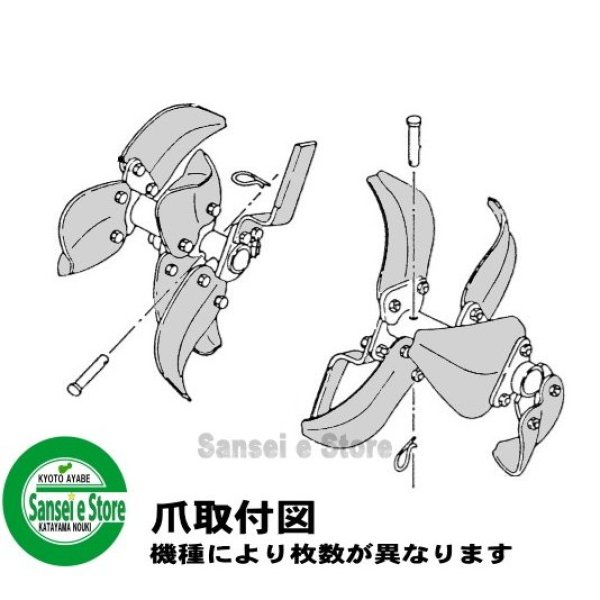 画像6: 日本ブレード製 14本組  ロビン 管理機 正逆爪  (6)