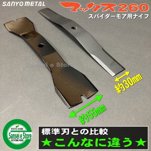 画像7: 三陽金属製  スパイダーモア専用   マックス260 【バーナイフ 4枚入 取付ナット付き】  SP850,851用  (7)