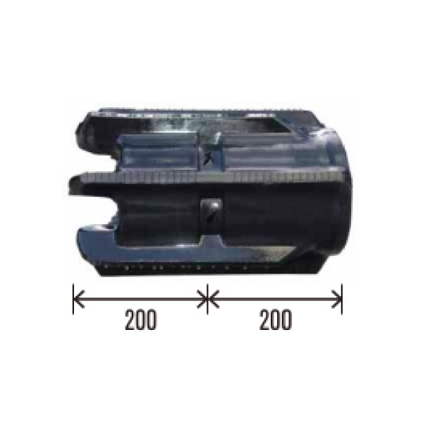 画像2: 東日興産 コンバイン用クローラ /  幅400mm / ピッチ90mm / コマ数42〜45 / 片ハシゴ (2)