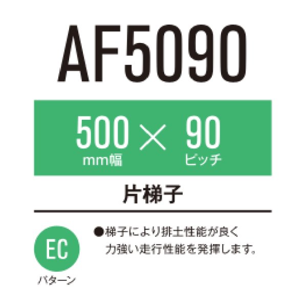 画像1: 東日興産 コンバイン用クローラ /  幅500mm / ピッチ90mm / コマ数52 / 片ハシゴ (1)