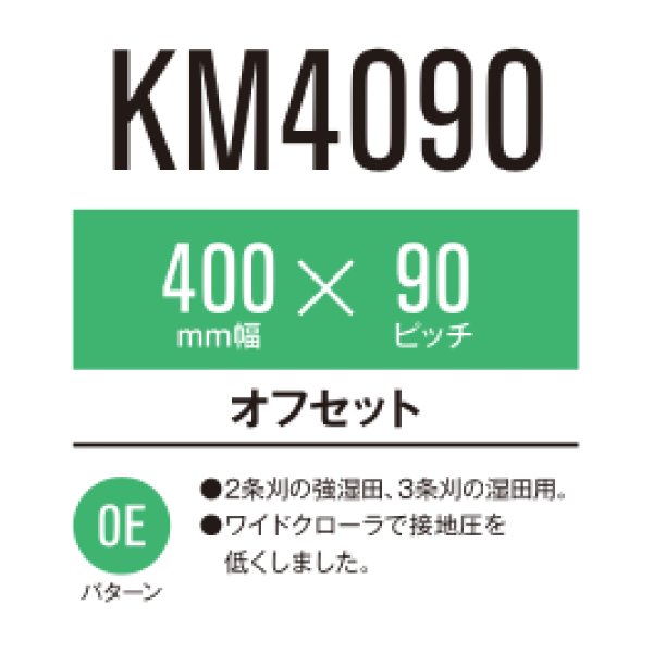 画像1: 東日興産 コンバイン用クローラ /  幅400mm / ピッチ90mm / コマ数43 (1)