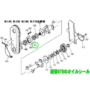 クボタ 純正 ロータリー用 チェーンケース側オイルシール［7C60555240