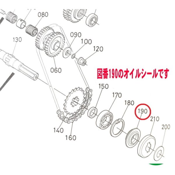 画像5: クボタ 純正 ロータリー用  爪軸オイルシール  (5)