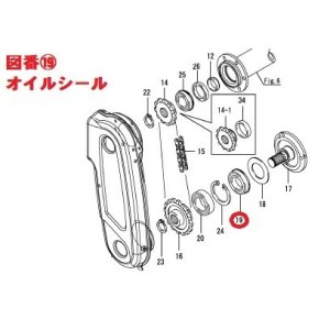 ヤンマー トラクター チェーンケース爪軸のオイルシールとキャップ