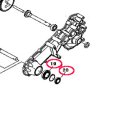 画像1: 三菱管理機 MFR3 ロータリー軸 オイルシールセット (1)