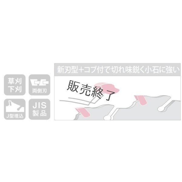 画像10: 三陽金属製  刈払機用チップソー   ブルーシャーク   255mm×36P    (10)