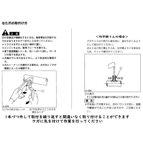 画像6: 東亜重工製 36本組  スーパーゴールド爪セット  ※偏心爪強力タイプ  クボタ トラクター Sサイド   (6)