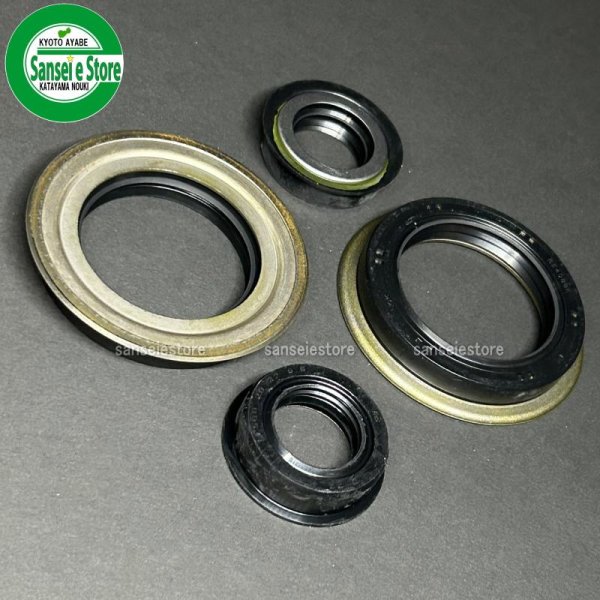 画像2: 三菱管理機 MFR3 ロータリー軸 オイルシールセット (2)