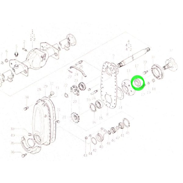 画像4: イセキ 純正 トラクター  ロータリー爪軸チェーンケース側用  オイルシール  (4)