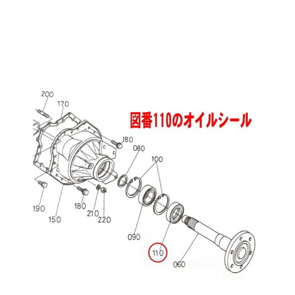 画像5: クボタ 純正 トラクター用  後車軸 オイルシール  (5)
