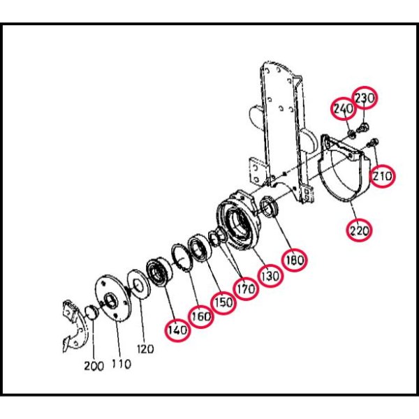 画像4: ヤンマートラクターパーツ  ロータリーのベアリングケースセット  (4)