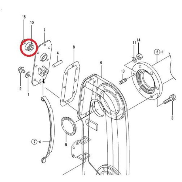 画像6: ヤンマー 純正 トラクター  ロータリーチェーンケース用  給油部 プラグ  (6)