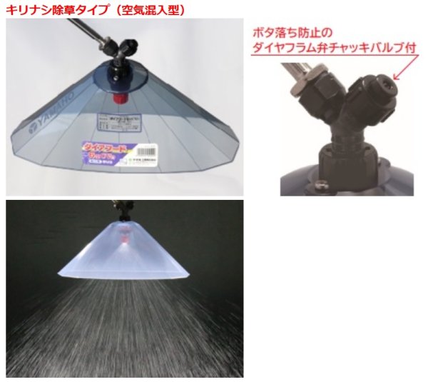 画像2: ヤマホ工業製 除草噴口 ダイアフード6型CV付 G1/4(動力用) (2)