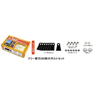 ツムラ製 フリー替刃260 スパイダーモア用 ナイフ＆ボルトセット 1台分