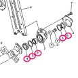 画像3: ヤンマートラクターパーツ ロータリーのオイルシールとベアリングのセット (3)