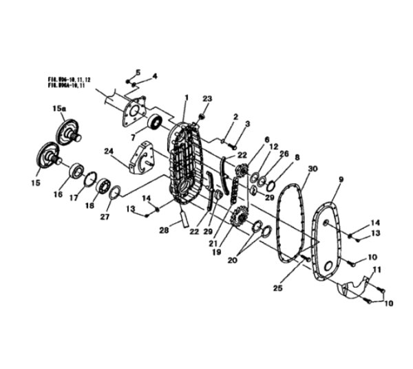 画像1: 三菱 ロータリー用 チェーンケース側 オイルシール (1)