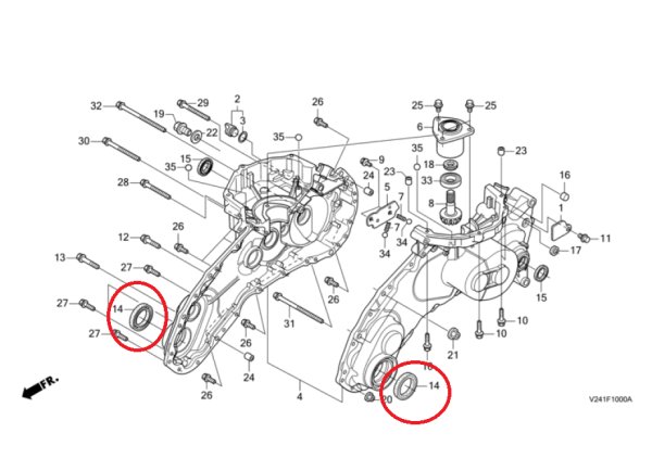 画像6: ホンダ 純正 サラダ FF500専用  ロータリー軸 オイルシール １台分  (6)