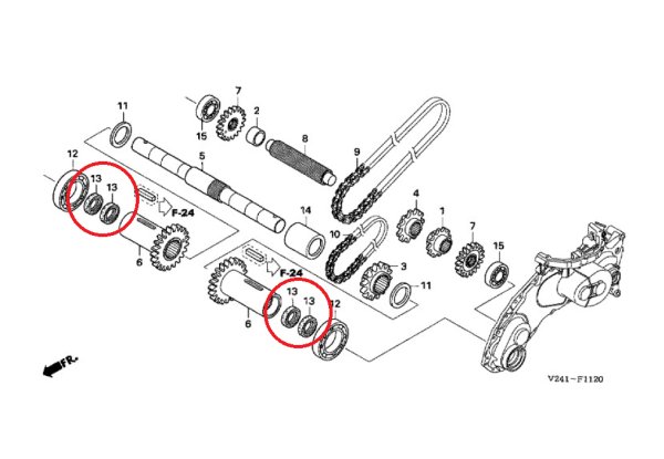 画像5: ホンダ 純正 サラダ FF500専用  ロータリー軸 オイルシール １台分  (5)