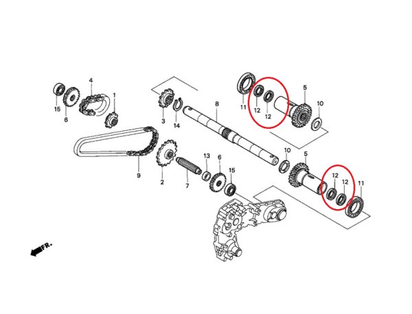 画像5: ホンダ 純正 ミニ耕うん機 ラッキー用  ロータリー軸 オイルシール  (5)