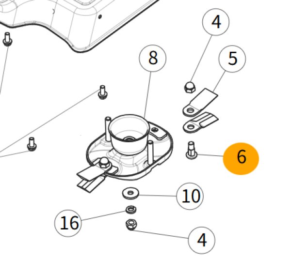 画像4: オーレック 純正 スパイダーモア用  SPフリーナイフ用  ナイフ取付ボルト 4個セット  (4)