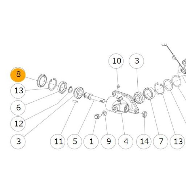 画像5: オーレック 純正 ウイングモア用  ツバツキシールキャップ SC,40-7A  (5)
