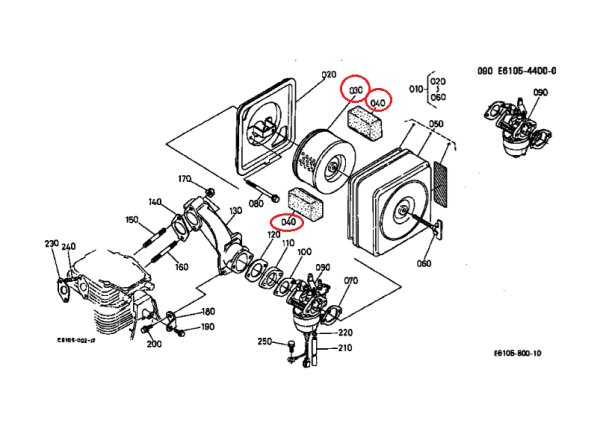 画像6: クボタ 純正 エンジン用  エアーエレメントASSY  サブスポンジ付 SPA 田植機他   (6)