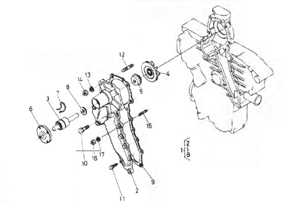画像1: クボタ 純正 トラクター ウォーターポンプASSY (1)