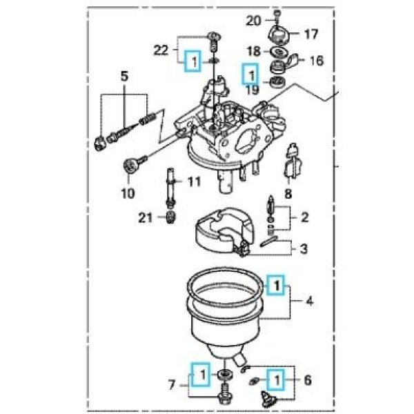 画像3: ホンダ 純正  キャブレターガスケット (パッキン) 5点セット  (3)