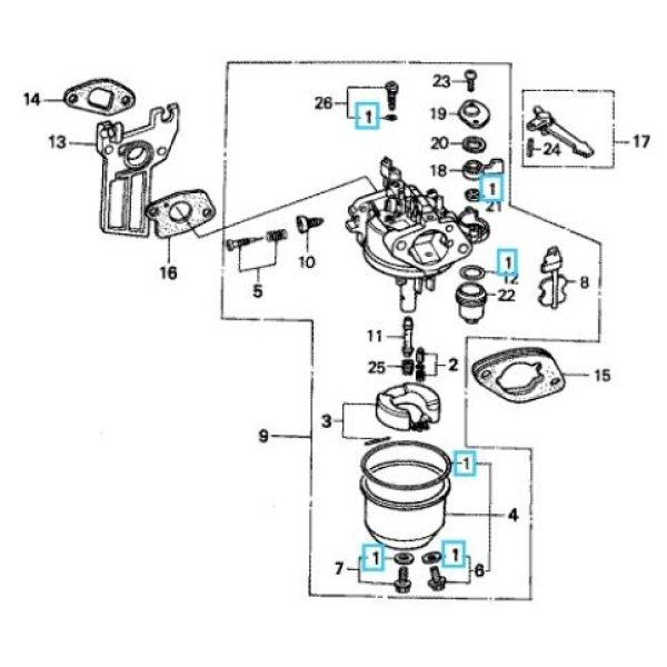 画像3: ホンダ 純正  キャブレターガスケット (パッキン) 6点セット  (3)