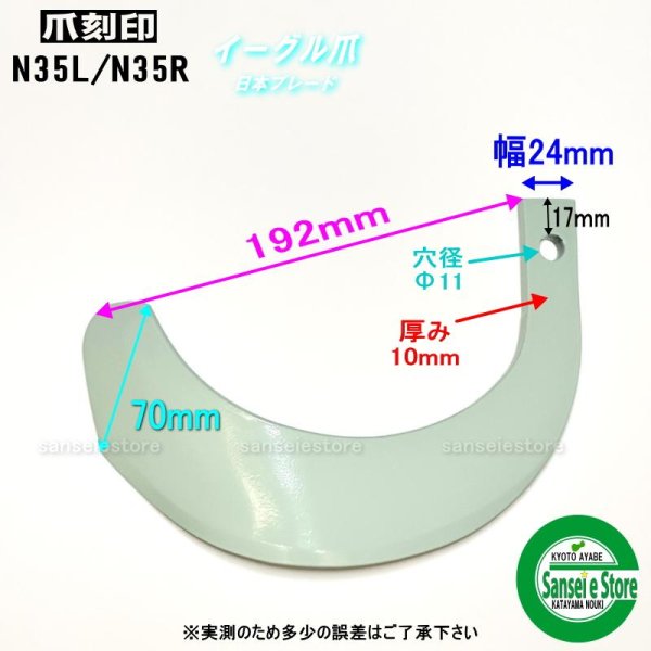 画像5: 日本ブレード製 34本組  ナタ爪  イセキ トラクター Sサイド  (5)