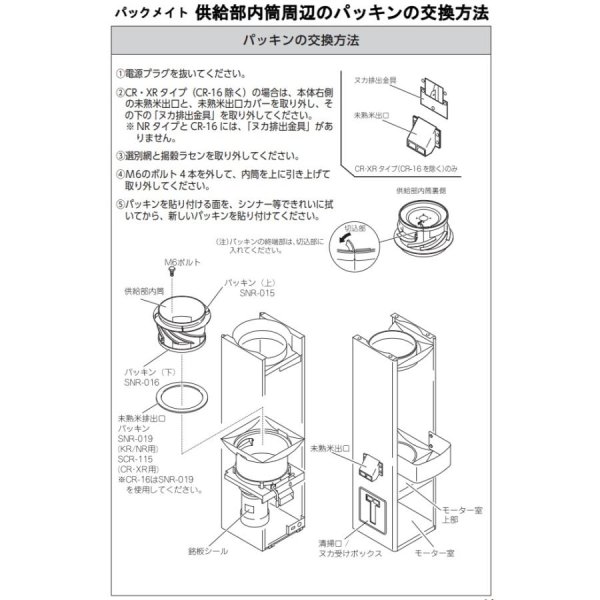 画像6: タイガーカワシマ 選別計量機  パックメイト用 パッキンセット  (6)