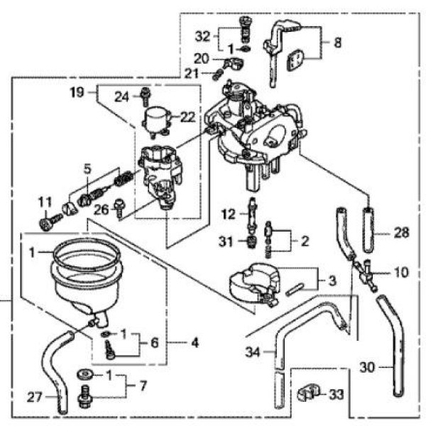 画像2: ホンダ発電機 EU9i用  キャブレターAssy.※フレーム号機要確認 (2)