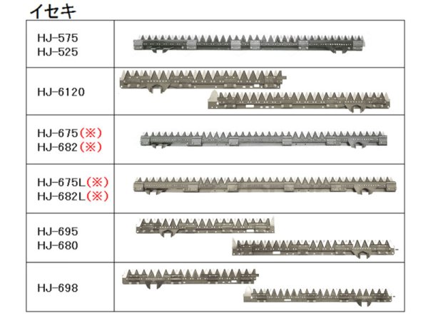 画像2: イセキコンバイン HJ  刈取刃 (2)