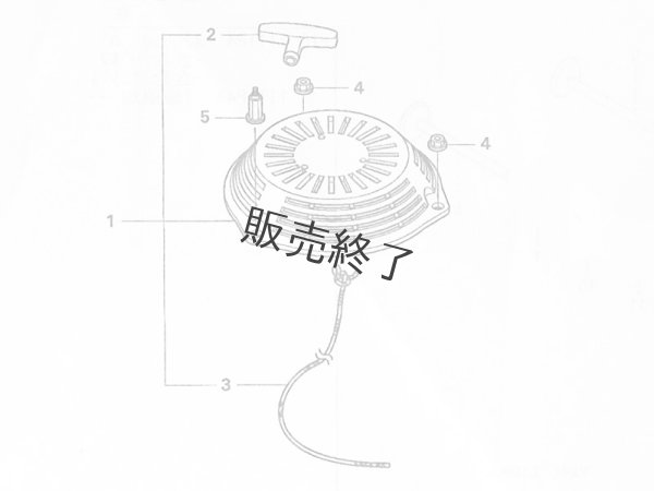 画像4: 【納期未定】ホンダ 純正部品　サラダFF500用 リコイルスターターASSY (4)