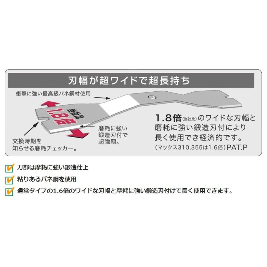 ガーデニング用品 畦草刈用 標準フリー刃260 スパイダーモア用 替刃 5台分 40枚 フルセット - 2