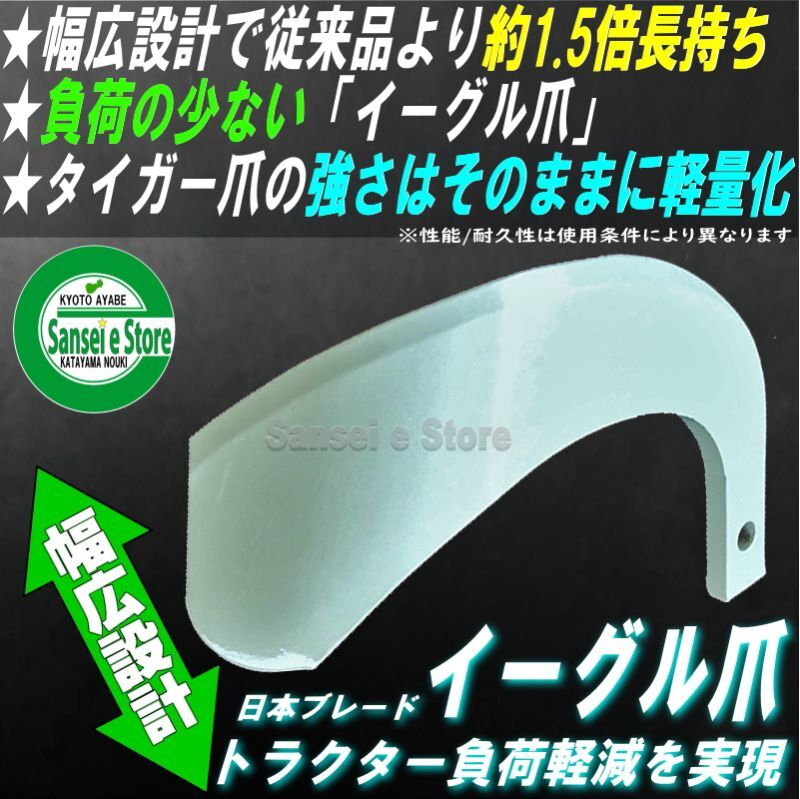 60％OFF】 クボタ トラクタ Sサイド耕うん爪セット32本組