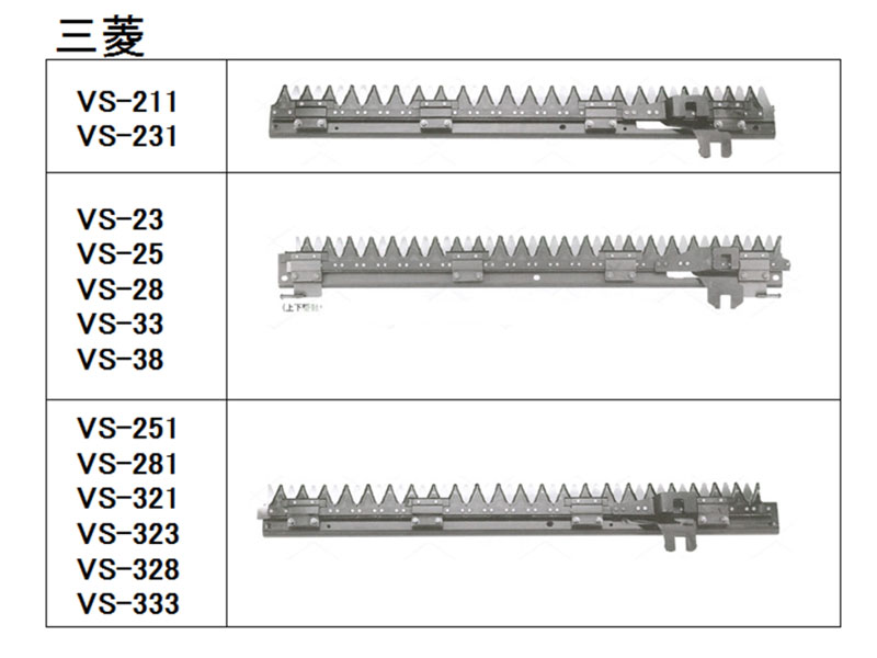 殿堂 三菱 コンバイン刈刃 VS251 VS281 VS321 VS323 VS333 清製H